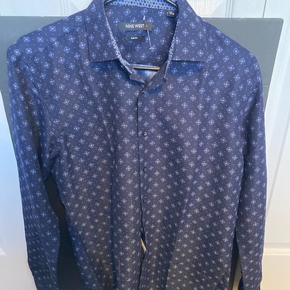 Nine West Other - Navy Luxury Dress Shirt- Nine West- NWT!- 50% Off Retail!